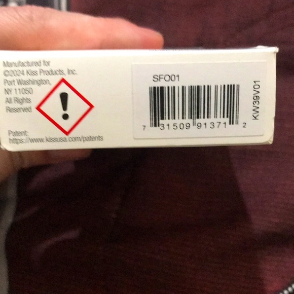 💅🆕Kiss Nails Salon Acrylic French Tip Nails!Short Length Coffin Nails “Flame” - Picture 3 of 16